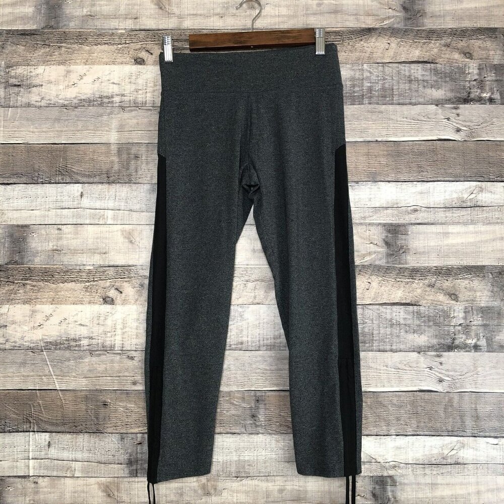 Victoria Sport Leggings Womens Small Stretch Gym Athletic Tie Ankle Gray